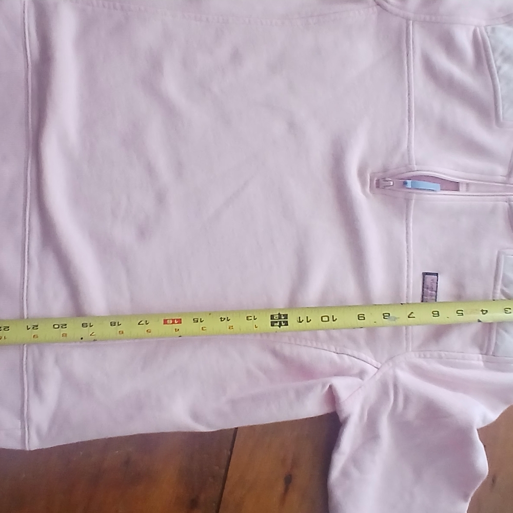 Girl' s M Vineyard Vines Pink Quarter-Zip Cotton Pullover. - Picture 7 of 8